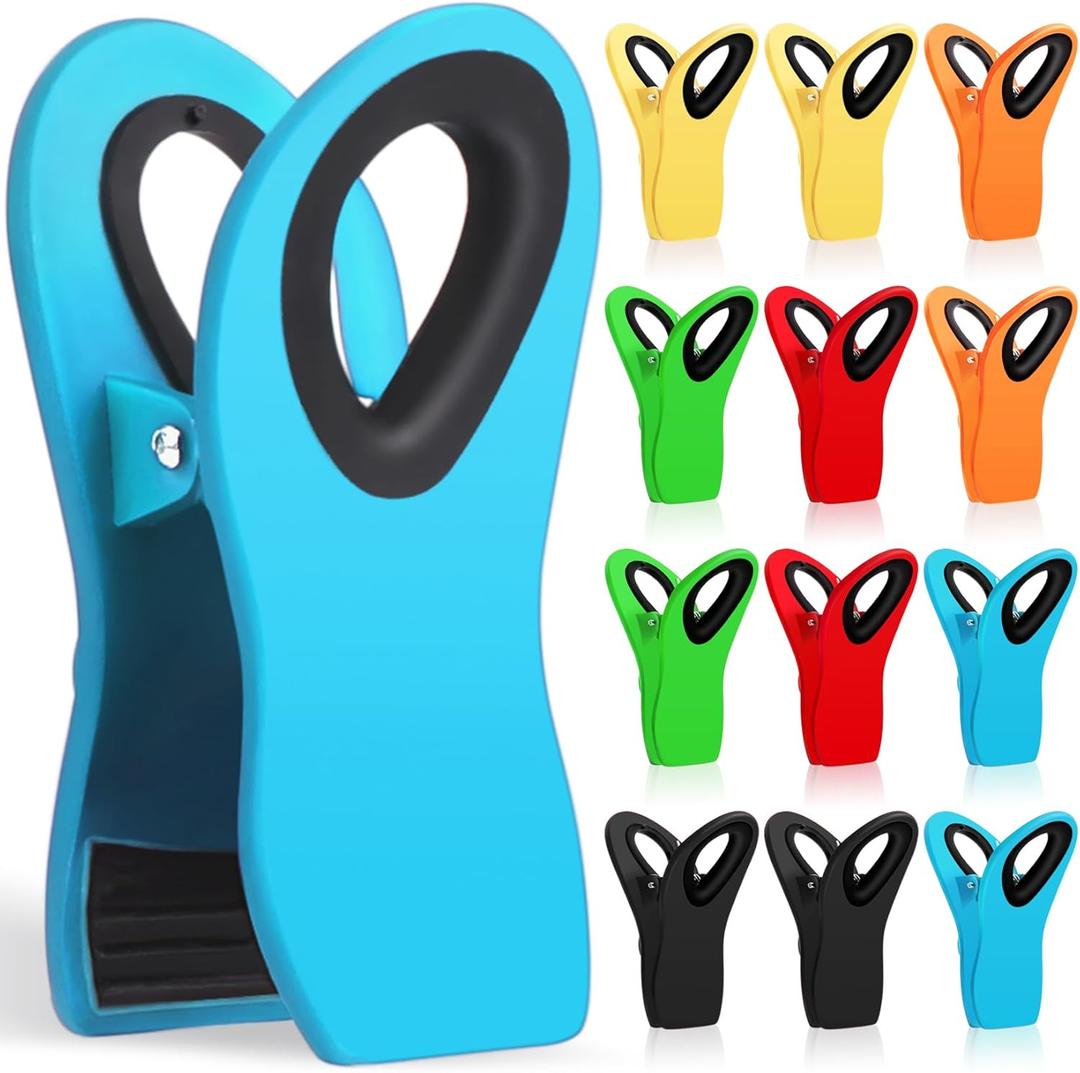 2 x Jetmore 12 Pack Chip Clips Bag Clips, Magnetic Bag Clip for Food Storage Heavy Duty, Plastic Food Clip for Chips, Snack, Kitchen, Refrigerator, Garden, Sewing, Fabric, Clothes Pins