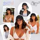 Hat Wigs for Women Baseball Cap with Hair Extensions Short Wave Synthetic baseball Cap Wig for Women Adjustable Hat with Hair Attached for Daily Use(14inch)