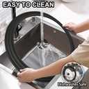 15 Inch Universal Pan Lid, Heat Resistant Frying Pan Lid, Silicone & Tempered Glass Lid for Pots and Pans