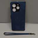 for Tecno Spark 10 Pro Wallet Phone Case with Screen Protector [RFID Blocking] Leather Flip Card Holder Kickstand Wristlet Women Men Cell Phone Case for Tecno Spark10 Pro KI7 Spark 10Pro Blue