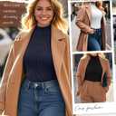 4 Pack Women's Plus Size Mock Turtleneck Tops Thermal Fleece Ribbed Long Sleeve Cotton Fitted Shirts Layer Sweater (5X-Large, Navy Blue, White, Dark Gray, Black)