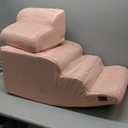 ABCPET Dog Step for Bed, Dog Stair 5Step 35D Pet Stair 22.8" H for High Bed or Sofa NonSlip Balanced Pet Step Indoor, Pink