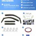 in-Channel Window Rain Guards Fit for Chevrolet(Chevy) Silverado & GMC Sierra Crew Cab 2014-2018 Extra Durable Window Deflectors Truck Window Vent Visors Vent Shades Exterior Car Accessories