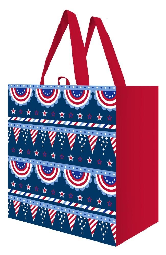 50 Pack PATRIOTIC BUNTING REUSABLE BAG