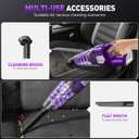 Handheld Vacuum Cordless, 15000PA Powerful Suction Car Vacuum Cleaner Lightweight with Multi Accessories, Hand held Vacuum Cleaner Cordless Rechargeable for Car Home