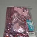 FEMI SEMI Women's Crewneck Sequin Shift Dress Short Sleeve Casual Holiday Sparkly Party Dress (Pink, L)