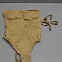 Irisnaya Strapless Shapewear Bodysuit for Women - Thong Bodysuit Tummy Control Tube Top Body Suits with Removable Strap (M, Light Beige)