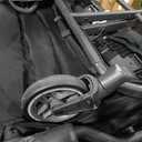 UPPAbaby Minu Duo Side-by-Side Double Stroller - Lightweight + Compact Design for Travel - Easy Fold- from Birth to Toddler - Independent Recline -James (Black/Carbon Frame/Black Leather)