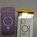 MOCCA Design for iPhone Air Case, Compatible with Magsafe [Premium Invisible Magnetic Ring Stand] [Military Drop Protection] Full Camera Guard Translucent Matte Slim Phone Cover 6.5",Lavender Purple