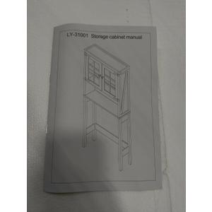  Bathroom Cabinet Over Toilet, Bathroom Storage Cabinet with Glass Doors and Adjustable Shelves, Over The Toilet Storage Cabinet, White And Brown, 