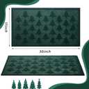 Dunzy Christmas Door Mat Christmas Tree Front Door Welcome Mat Anti-Slip Rubber Doormat Dark Green Absorbent Mud Dirt Resist Doormat for Winter Holiday Xmas Home Bedroom Kitchen