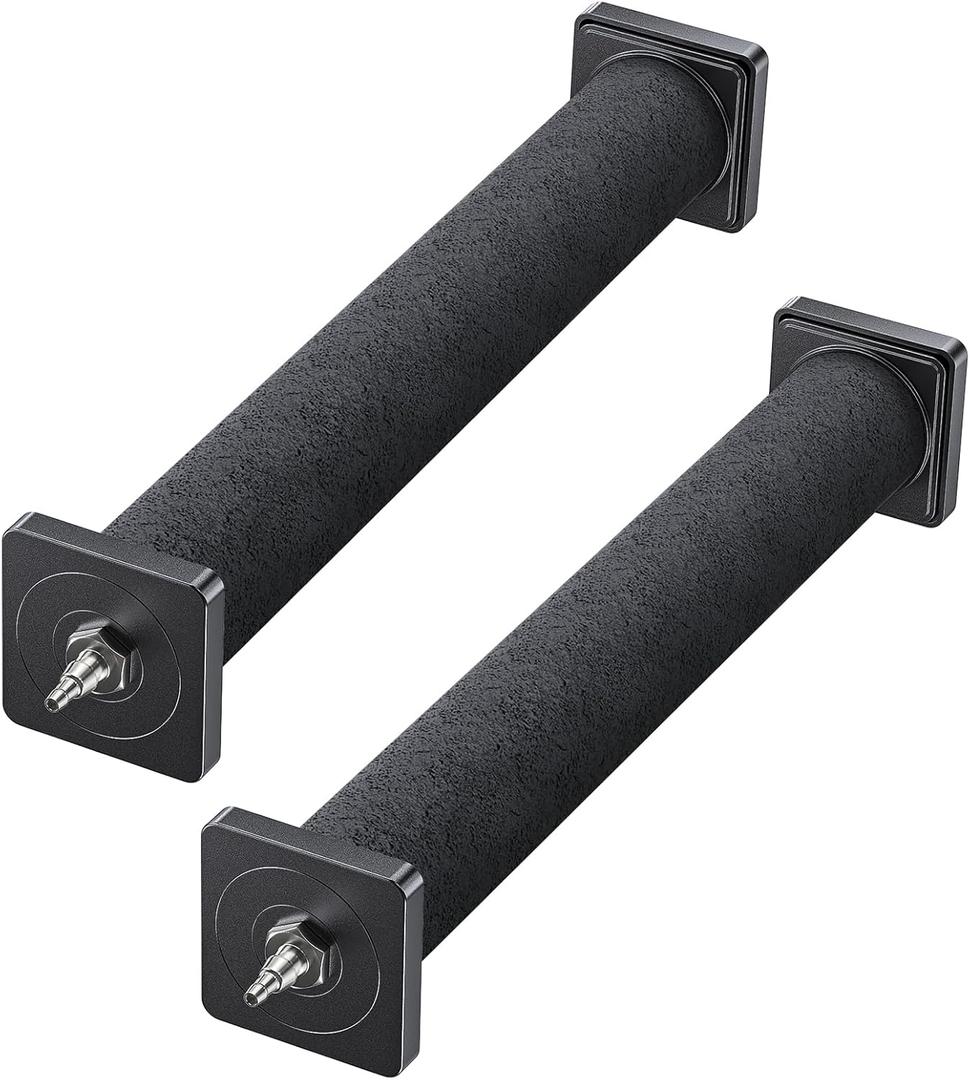 Pawfly Aquarium Air Stone 12 Inch Fish Tank Air Stone Bubbler Cylindrical Bubble Release Tool Oxygen Diffuser for Large Fish Tank Air Pump Outdoor Garden Pond and DWC System, 2 Pack