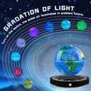 Flagest Magnetic Levitating Floating Globe with LED Lights, 16 Colors Rotating Globe Lamp with Clock Base for Home Office Desk Decor, Cool Tech Gadgets for Men Husband Boys and Girls