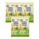 Earth's Best Organic Baby Food, Dissolvable Teething Snack for Babies 6 Months and Older, Garden Veggie Crunchy Sticks, .56 oz Pack (Pack of 5) (EXP 01/01/27)