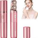 Facial Hair Remover for Women | Dual-Head Face Shaver Electric Hair Removal Device for Face,Lip, Chin | 2 Replacement Heads