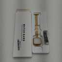 Slim Watch Band Compatible with Apple Watch 38mm 40mm 41mm Metal Stainless Steel Watchband Suitable for iWatch 10/9/8/7/6/5/4/3/2/1/SE Series Women Luxury Strap (Gold)