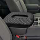 Xaido Center Console Armrest Cover Compatible with Chevy Silverado & GMC Sierra 2019 2020 2021 2022 2023 2024 2025 2026 Accessories, Jump Seat Console Arm Rest Cushion Protective, Black