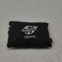 PAVILIA Travel Blanket Airplane Compact with Bag, Small Travel Pillow Blanket for Long Flights, Lightweight Plane Blanket with Luggage Strap, Camping Blanket for Traveler Essentials, Black, 65x40