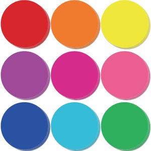 Geyee 108 Pcs Circle Cutouts Paper Bulletin Board Decorations Assorted Color Round Die Cut for Classroom Decor Teachers DIY Craft Office School Chalkboard Wall Decor(3.5 Inch)