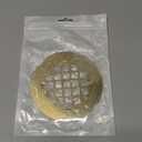 Gold Shower Drain Cover, 4-1/4 Od Snap-in Shower Drain Strainer Round Showers Drains Showers Strainer Grid Easy-to-Install Bath Drains Cover Stainless Steel Replacement Floor Covers
