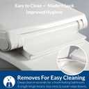 Mayfair Preston Easy to Clean Single Hinge Toilet Seat, Modern Slow Close Plastic Toilet Seat, Made in USA, Elongated, White