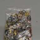 Paxcoo Keychain Bulk with Key Chain Swivel Hook D Rings and Slide Buckles for Handbag Purse Hardware Craft (1 Inch) (Multicolor)