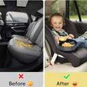 Car Seat Cup Holder for Kids - Kids Travel Tray with Snack Tray, CarSeats Snack Trays for Toddler, Car Cup Holder for Safety Seats, Fits Stroller & Booster (black)