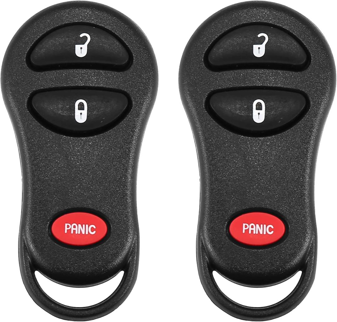 X AUTOHAUX 2pcs GQ43VT17T 315MHz Replacement Keyless Entry Remote Car Key Fob for Dodge for Ram 1500 2500 3500 Pickup 2001-2005 for Dodge Caravan 1999-2003 3 Buttons
