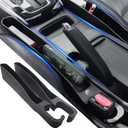 Car Seat Gap Filler Set of 2,Seat Gap Organizer, No Drop Seat Guard,Car Seat Accessories,Drop seat Gap fillers Between Seat and Console Stop Things from Dropping (Black Carbon Fiber Pattern)