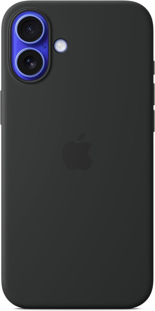 Apple iPhone 16 Plus Silicone Case with MagSafe and Camera Control: Lightweight Phone Case, Wireless Charging Compatible, Smooth Matte Finish; Black