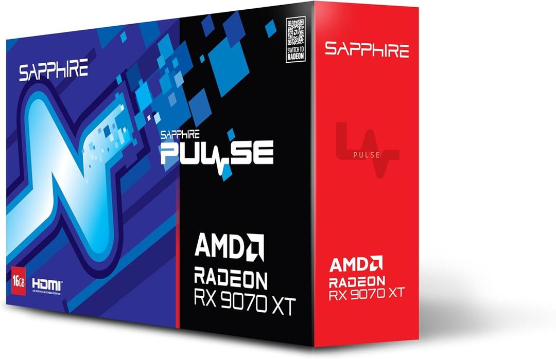 Sapphire Pulse AMD Radeon RX 9070 XT Gaming 16GB Dual HDMI/Dual DP