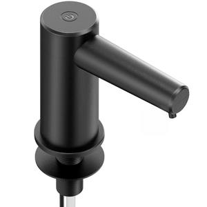 SMALLDQ Kitchen Sink Dish Soap Built-in Dispenser, Touchless Electric Embedded Soap Dispenser Pump with 38" Silicone Extension Tube, Designed for Kitchens and Bathrooms (Black)