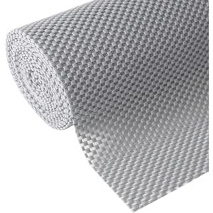 Shelf and Drawer Liner, Non-Adhesive Non Slip and Grip Durable Clean Pad Full Size 17.7 Inches x 20 Feet for Drawers, Shelves, Cabinets, Storage, Kitchen, Desks, Kitchenware, Tableware, Light Gray