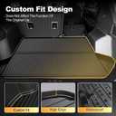 Cargo Liner and Backrest Mat for Chevy Equinox 2018-2024 - Custom Fit All Weather Trunk Mat Seat Back Cover - Car Accessories Interior Protection Rear Cargo Mat (Not for EV)