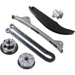 Timing Chain Kit with VVT Camshaft Sprocket Fits for Hyundai Elantra Kona Veloster, for Kia Forte Forte5 Soul Seltos 2.0L Engine Timing Chain Kit 243502E700 243702E020 Intake&Exhaust Sprocket