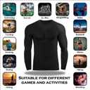 Roar BJJ Rash Guards MMA Grappling Jiu Jitsu Training No Gi Fight Wear Mens Compression Shirts (Black, M)