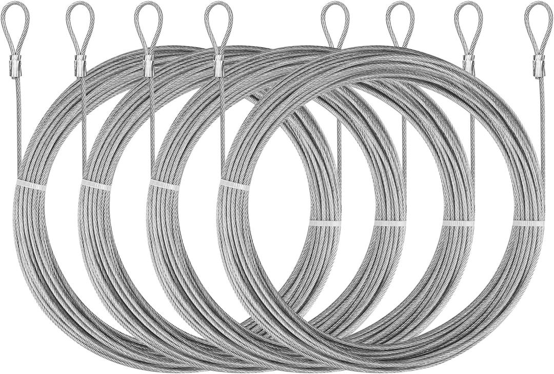 Neween 26 Feet (6.5ft x 4) Stainless Steel Metal Wire Cable Ropes Hardware Kits for Square and Rectangle Sun Shade Sail Canopy