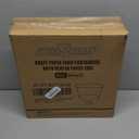 JOLLY PARTY 50pack 8oz Paper Soup Containers with Lids, Disposable Paper Food Cups, Ice Cream Cups, Food Storage with Lids, Microwavable and Freezer Safe, Suitable for Christmas Thanksgiving (Brown)