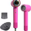 Tideway Hair Dryer Professional High-Speed Ionic Blow Dryer 110,000 RPM, Compact Hair Dryer with Magnetic Diffuser, Fast Drying with Brushless Motor Low Noise Smart Temperature Control-H11 (Pink)