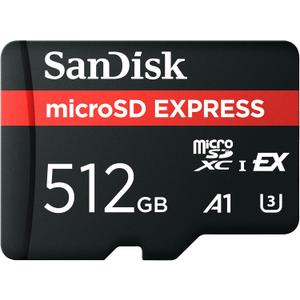 SANDISK 512GB microSD Express Card - Works with Nintendo-Switch 2, Up to 880MB/s Read, Up to 650MB/s Write, 220MB/s Sustained Write, U3, C10 - SDSQXFN-512G-GN4N