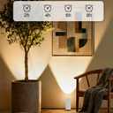 Abovizo 2 Pack Uplighting Indoor, 7W LED Floor Can Lights with Remote, 5.9ft Cord Plug-in Spotlight for Indoor Plants, Wall & Art, 3 Color Temps, Auto-Loop Timer, Memory Function, Non-replaceable Bulb