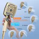Shower Faucet Set, Rainfall Shower Head with Handheld Brushed Gold