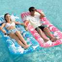 Jasonwell Inflatable Pool Float Lounge - 2 Pack Floaties Rafts for Adults Floating Lounger Sun Tanning Floats Cool Water Floaty Swimming Lake Beach Party Toys