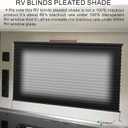 Dulepax RV Blinds - Pleated Shades, 32" W x 24" L Black RV Window Shades for Camper, Travel Trailers, Motorhome's Window