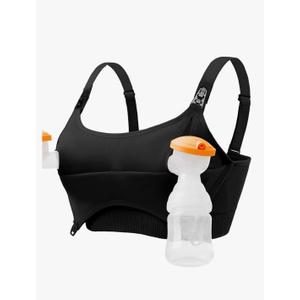 Pumping Bra Hands Free Seamless Comfort PatentedClasps Nursing and Pumping Bra in One Breast Pump Bra All Day Wear S