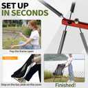 SHALLWE Camping Chairs, All Aluminum Frame Portable Folding Camp Chair for Adults, Heavy Duty High Back Collapsible with Built-in Pillow, Side Pocket, Carry Bag for Backpacking, Hiking, Beach