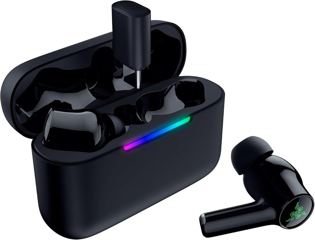 Razer Hammerhead V3 HyperSpeed Wireless Multi-Platform ANC Gaming Earbuds 2.4GHz & Bluetooth 6.0, Up to 40 Hr Battery, THX Spatial Audio, for Smartphones, PC, Laptop, Tablet, PS5, Steam Deck Black