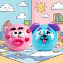 Smushers Squishy Curiosities - Ultra-Soft Slow Rising Stress Relief Toy for Adults, Cute Quirky Sensory Fidget Toy for Anxiety Relief, ADHD & Autism, Unique Office Desk Decor(Blue&Pink)