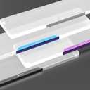 Acrylic Gaming Keyboard Wrist Rest,Clear Ergonomic Palm Rest with Anti-Slip Base,Customized Metal CNC Aluminum Alloy Logo for Computer Keyboard,Office,PC Gaming,Laptop,Mac,Easy Typing-Purple