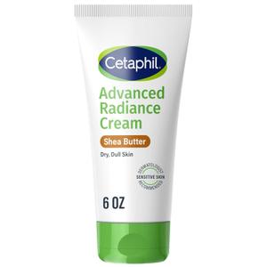 Cetaphil Advanced Radiance Cream with Shea Butter, 6 oz, For Dry, Dull Skin, More Radiant Skin, 48 Hour Hydration, All Skin Tones & Types, Hypoallergenic, Fragrance Free